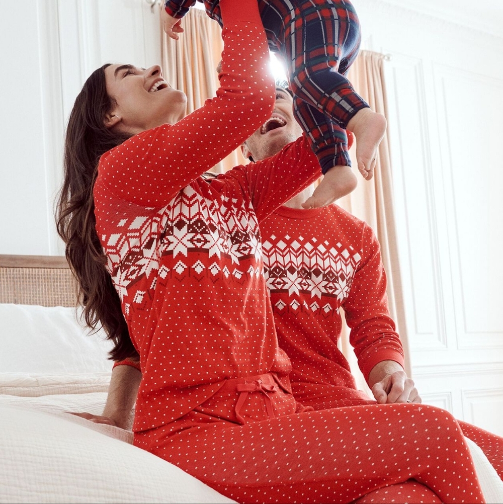 Cozy Red Snowflake Pajamas